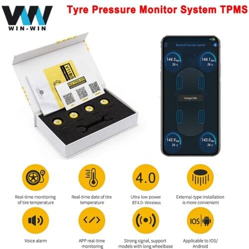 Tyre Pressure Monitoring Auto TPMS Bluetooth 4.0 System For Android/IOS For Motorcycle Car Alarm TMPS Moto Tires Gauge Sensor