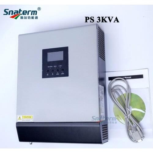 3KVA Pure Sine Wave Hybrid Solar Inverter Built-in PWM 50A Solar Charge Controller Output 110VAC/20VAC for Home Use