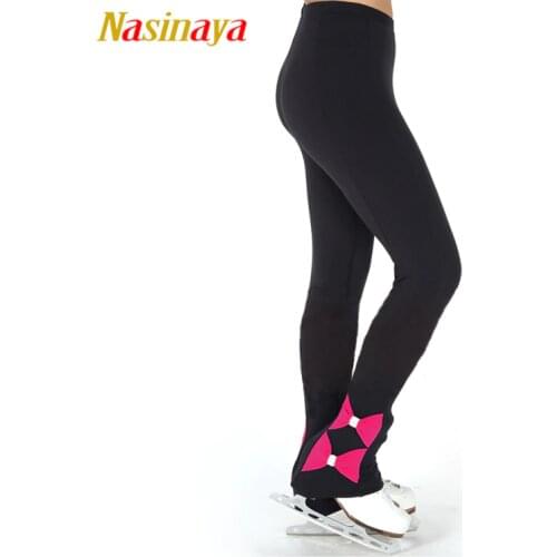 Customized Figure Skating pants long trousers for Girl Women Training Competition Patinaje Ice Skating Warm Fleece Gymnastics 25