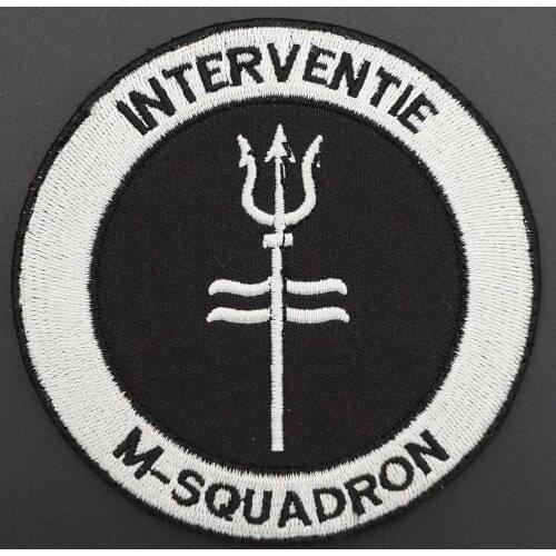 INTERVENTIE M-SQUADRON embroidery hook backing patch Tactical Morale Badge IN BAG Jacket Arm hat