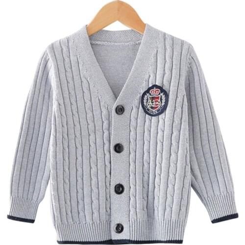 Baby Boys Girls Cardigan Autumn Sweater New Children Preppy Style Long Sleeve Coat Knitted Cardigan Sweater Kid Spring Clothes