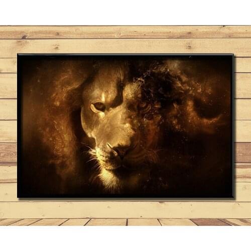 Lion King Of Animal Ferocious (24) Wall Posters Prints Silk Art Painting For Home Wall Bedroom Decor