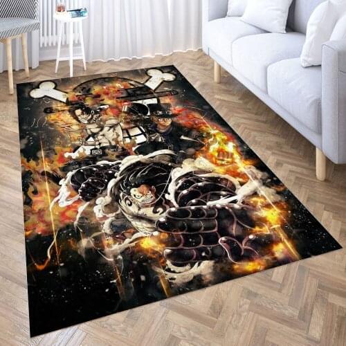 Luffy Ace Sabo Rugs Non-Slip Floor Mat Doormats Home Rug Carpet Bedroom Entrance Door Mat Kitchen Rugs Yoga Mat Doormat Decor