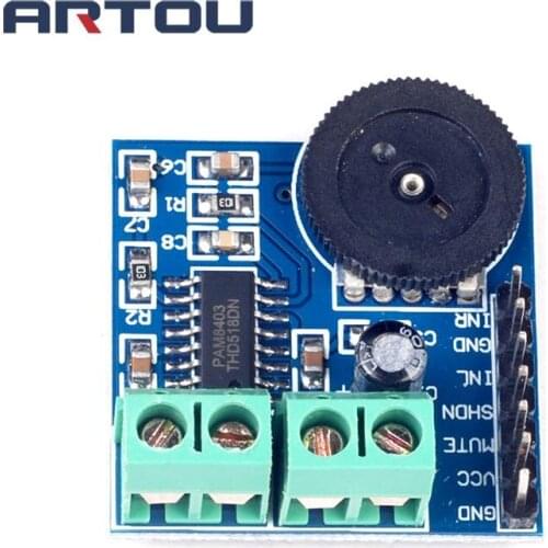 Mini PAM8403 Audio Amplifier Volume Adjustment 3W * 2 Stereo Filterless Class-D Audio Amplifier Two-Channel Double Track Power