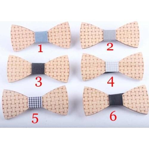 Fashion Wooden Bowtie Gentleman Handmade Braided Tie Party Bow Ties Butterfly Wooden Unique Tie for Man