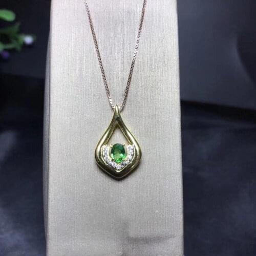 Natural Tsavorite Necklace, Top Gem 925 Silver, Luxury Brand, Professional Jewelry Supplier