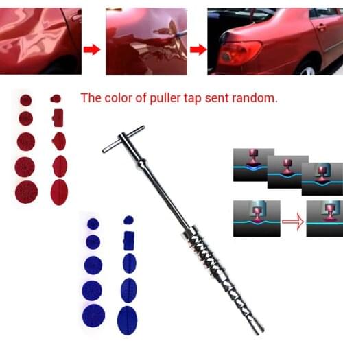 NEW Hand Tools Red / Blue Paintless Car Dent Repair Hail Tool Accessories Removal T Bar Side Hammer Glue Puller Tap Tool