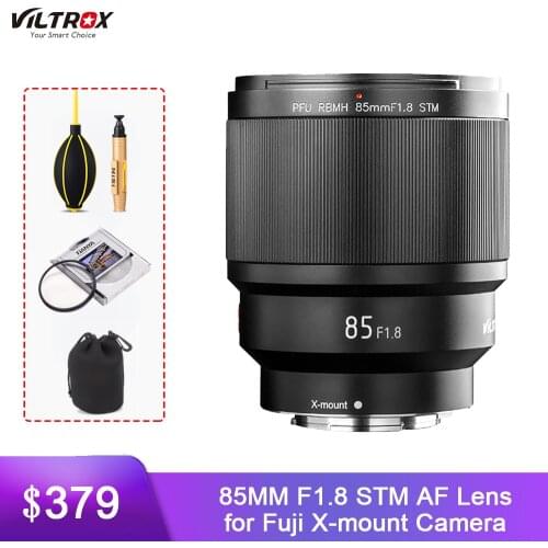 VILTROX 85mm Fujifilm F1.8 AF Fixed focus Lens X mount Auto Focus Portrait Prime Lens for Fujifilm Fuji FX-mount Camera Lens