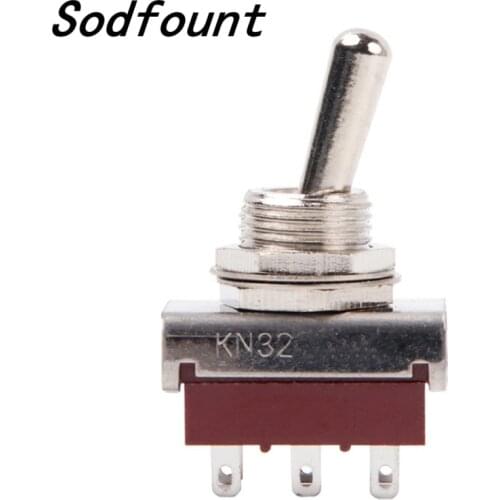 10pcs KN32 toggle switch and rocker switch ON-ON 6 pin 2 way DPDT 5A AC 250V