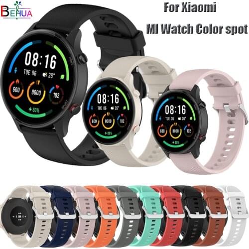 WatchBand 22MM Strap For Xiaomi Mi Watch Color Sport Original Silicone Smart Wristband Bracelet Accessories For Haylou RT LS05S