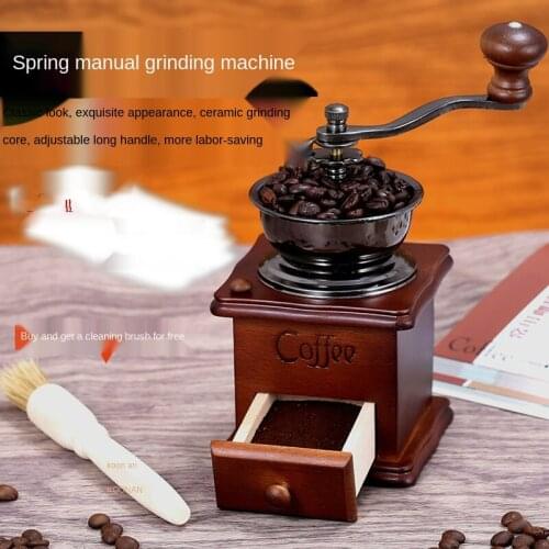 Hand-shaking Coffee Bean Machine Home Bean Grinder Hand Grinder Small Retro