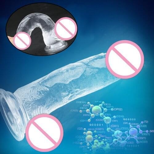 Sex Toys Large Crystal Real Penis Dildo Huge Dildo Big Anal Dildo Vaginal Massage Pussy Lesbian Masturbator for Women Sex Toys