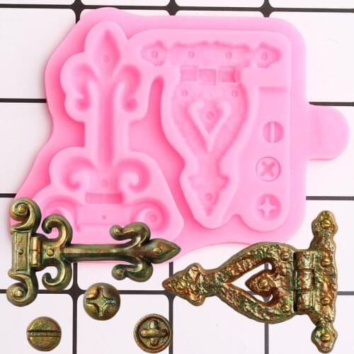 Hinges Screws Mould Wedding Cake Decorating Tools Cake Border Fondant Mold Cupcake Baking Candy Clay Chocolate Gumpaste Moulds