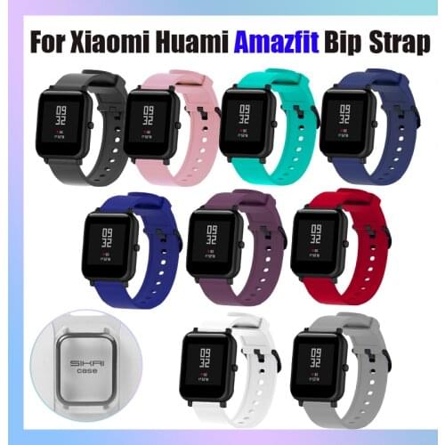 20mm Silicone Watchband For Xiaomi Huami Amazfit Bip Smart Watch Colorful Bracelet Replacement Strap For Huami Amazfit Bip Strap