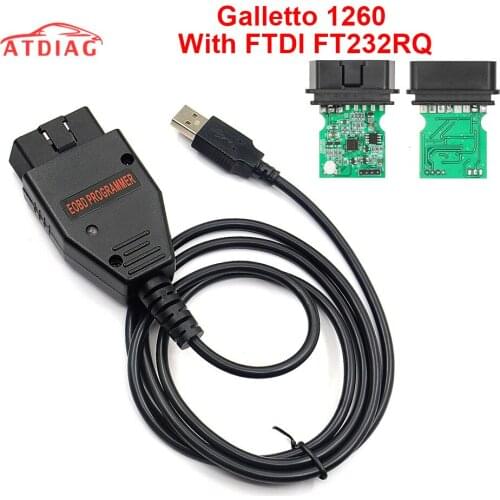 Galletto 1260 EOBD2 Tuning Tools With FTDI FT232RQ Galletto 1260 OBD2/OBDII Flasher Diagnostic Scanner Multi Languages
