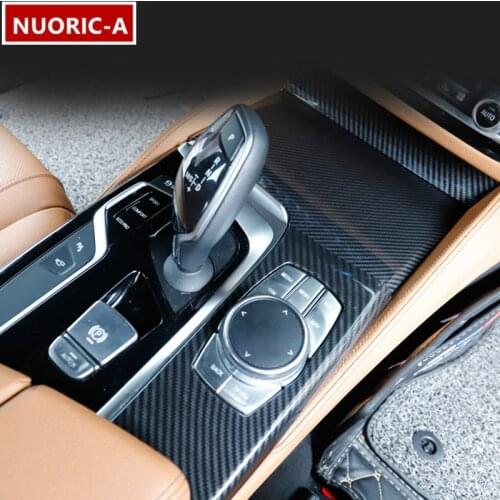 Car Styling Center Console Multimedia Water Cup Holder Frame Decoration Cover Trim For BMW 5 Series G30 G38 2018-2019 LHD