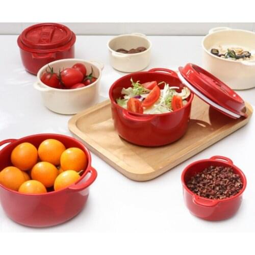 Japanese Cover Lunch Box Round Plastic Eco Friendly Solid Color Simple Storage Box Boite Rangement Kitchen Dining Bar EC50FH