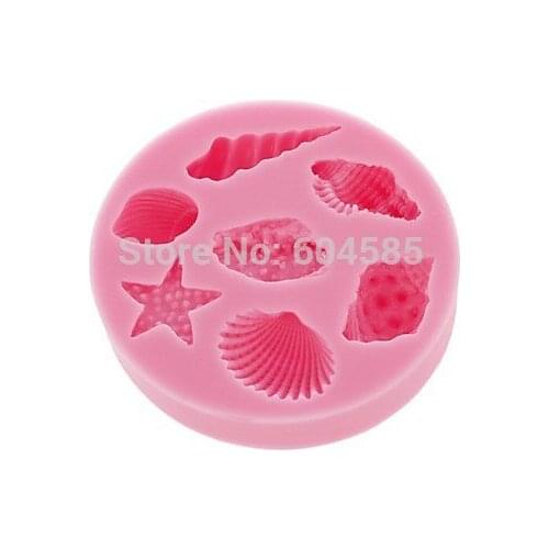 10hole Sea Shell Shape Chocolate Silicon Mold Fondant Cake Decoration Mold