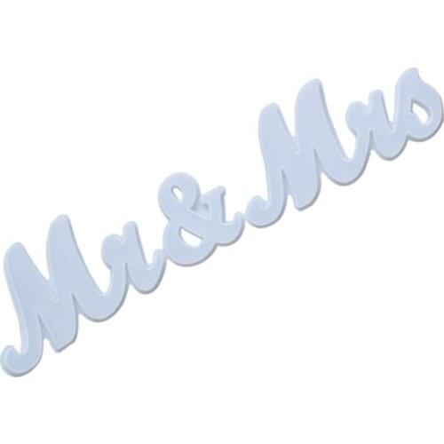 13MC Crystal Epoxy Resin Mold MR&MRS Words Listed Casting Silicone Mould DIY Crafts Hanging Pendant Making Tools