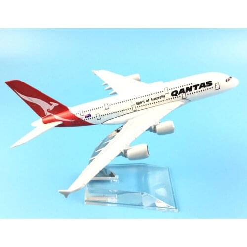 16cm Qantas Airbus A380 Aircraft Model Diecast Metal Model Airplanes 1:400 Metal A380 Plane Airplane Model Toy Gift