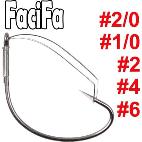 20pcs Weedless Barbed Fishing Hook Wacky Rig Hook High Carbon Steel Bass Single hook