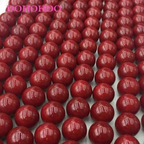 2021 Hot Natural Stone Dark Red Coral Beads Round Loose Bead For DIY Bracelet Necklace Jewelry Making 4mm 6mm 8mm 10mm 12mm 14mm