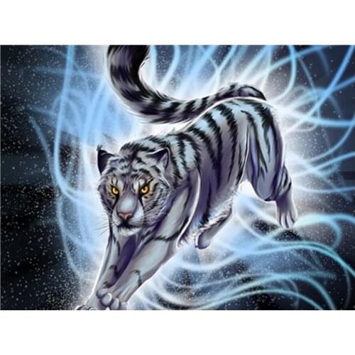 5D Diamond Painting Tiger Full Square / Round Diamond Inlaid DIY Embroidery Animal Painting Crafts Cross Stitch Home Decor P1039