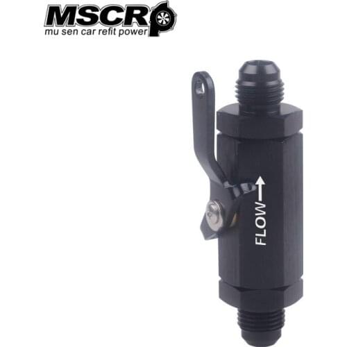 AN6 ALUMINUM SHUT OFF VALVE FITTING BLACK