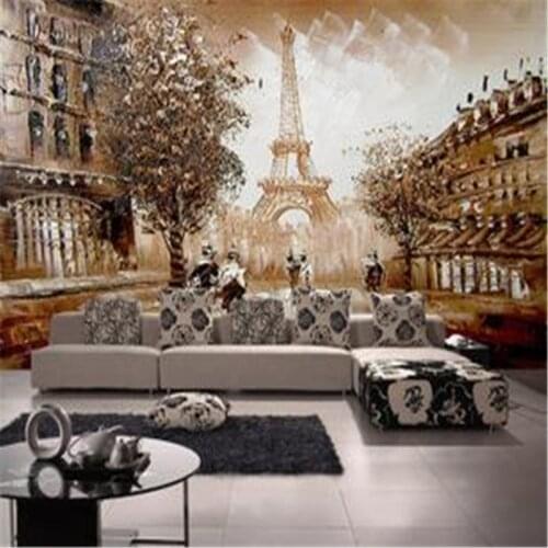 Beibehang Seamless 3d stereoscopic wallpaper living room TV backdrop wall murals direct television landscape painting WALLPAPER