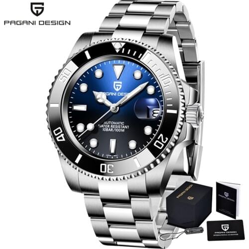 Pagani Design Diving Watches 2021 New 40mm Mens Mechanical Watch Stainless Steel Sapphire Glass Waterproof Clock Reloj Hombre