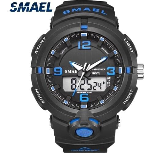 SMAEL Digital Mens Watches Sports Models Waterproof Automatic Update Date Stopwatch Timer Alarm Clock