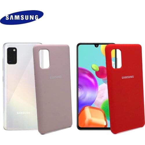 Samsung Galaxy A41 Case Original Liquid Silicone Soft Cover Silky Touch Protective Shell SM-A415F Cases Luxury Cover Fundas