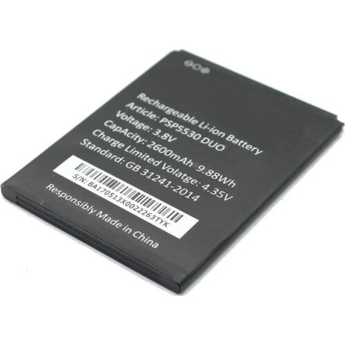 Ciszean 1pcs Replacement Battery For Prestigio PSP 5530 DUO PSP5530 DUO 2600mAh 3.8VDC Mobile Phone Batteria Batterij Batteries