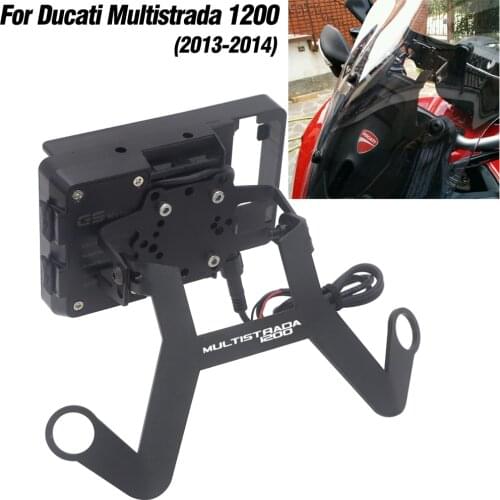 For DUCATI MULTISTRADA 1200 2013 2014 Stand Holder Phone Mobile Phone GPS Plate Bracket