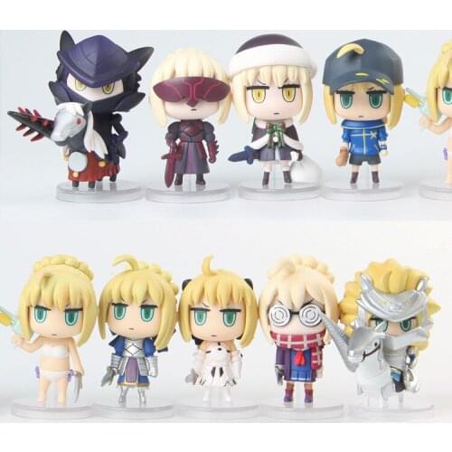 ELBCOS Fate Saber Lily Alter Wedding Swimming Q Version 8cm/3" Action Figures Toys Model W/BOX
