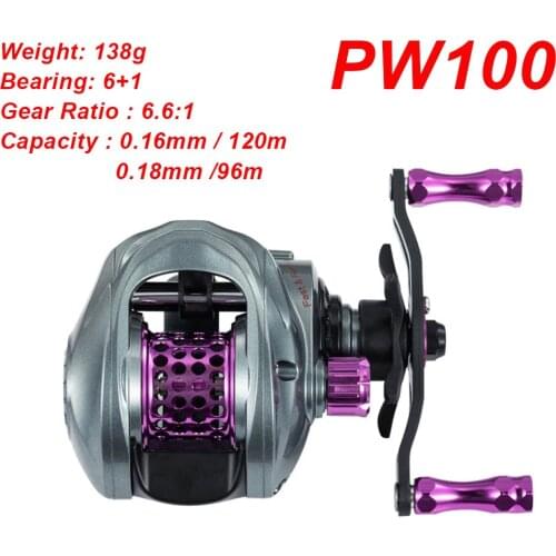 Fishband Power Wind Ultra-Light Carbon Micro-Throwing Baitcasting Reel Anti-Explosion Line Baitcast Fishing Reel Tackle PW100