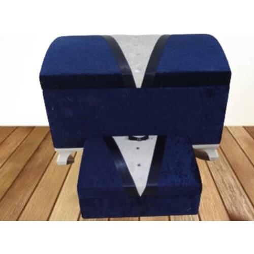 Groom Figured Bowtie 2 Li Dower chest Navy Blue