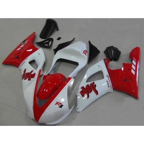 Racing version Fairing kit for YAMAHA YZFR1 00 01 YZF R1 YZF1000 2000 2001 ABS Hot Red white Fairings set+Gifts YB31