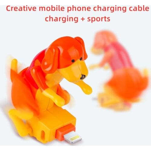 Funny Humping Dog Fast Charger Cable Charging Line Cute Fast Charging Power Date Cable 1.2M date cable good gift Dropshipping