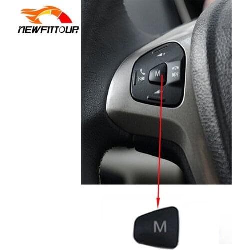 Single M Button For Ford Escort Fiesta MK7 MK8 ST Ecosport 2013 Car Audio Volume Steering Wheel Buttons Cruise Control Switch