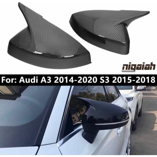 Car Side Door Wing Rearview Mirror Cover for Audi A3 S3 8V 2014 2015 2016 2017 2018 2019 2020 Mirror Cap Decoration Shell Trim