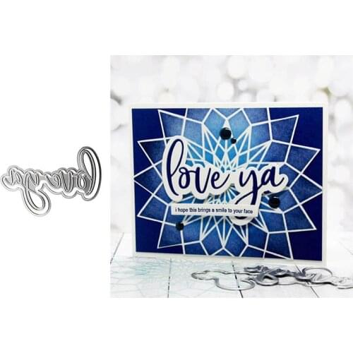 Love ya Words Metal Cutting Dies DIY Scrapbooking Embossing Paper Cards Making Crafts Supplies New 2019 Die Cuts Mould