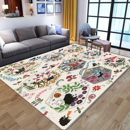 Cartoon Child cute animal 3D Print Carpet For Living Room Bedroom Area Rug Kids Room play Crawl Floor Mat colorful flower carpet