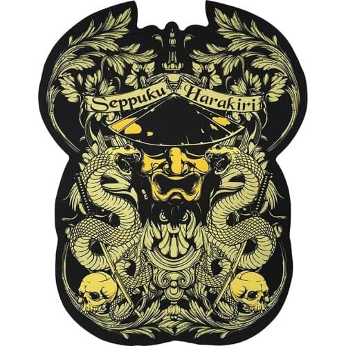 Punk Style Patch Skeleton Snake Flower Applique Sew on Stickers Large Printing Embroidery For Biker Clothing Large Patches