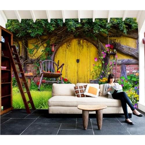 3d wallpaper custom photo mural Romantic cottage garden background wall Home decor 3d wall murals wallpaper for walls 3 d