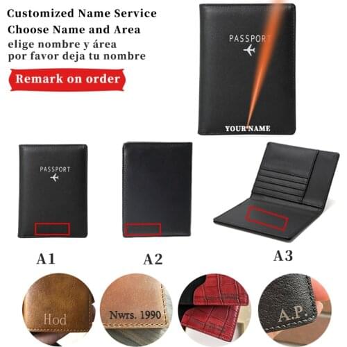 Boarding Pass Card Holder Customized Engraved Name Passport Cover United States Business Passport Case Travel Bank Card ID