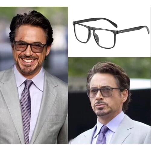 2020 New Mens Anti-blue Ray Glasses, Square Plastic Decorative Glasses Frame Flat Mirror, Myopia Prescription Glass Frames A301