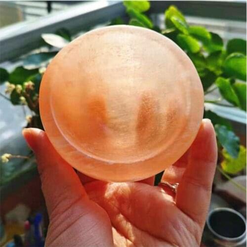 Wholesale natural orange and white selenite bowl crafts carving crystal bowl for decoration