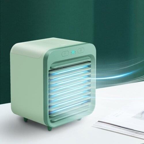 Portable 3 Gear Adjustable USB Charging Mini Air Conditioner Cooler Desktop Cooling Dormitory Fan High Capacity Air Conditioner