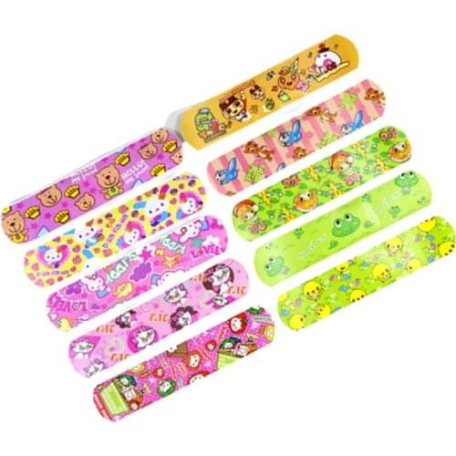 Wholesales 120 PCS Self-adhesive Hemostasis Bandage Family Students Kids Travel Water-proof Cartoon Anime Band Aid First Aid Kit